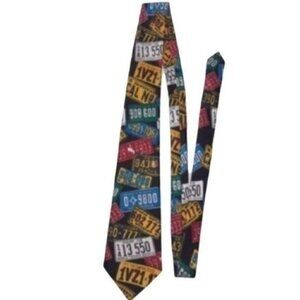 A. Rogers novelty tie “ license plates “ Themed Men’s Tie